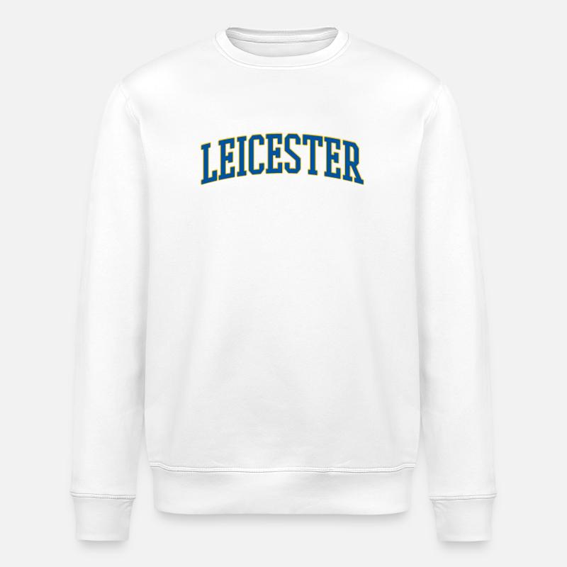Mot de lycée Varsity de Leicester - Sweat bio ROLLER Stanley/Stella Unisexe - blanc
