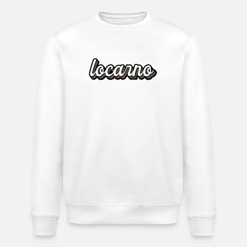 Locarno Rainbow Script - Stanley/Stella ROLLER Unisex Organic Sweatshirt - white
