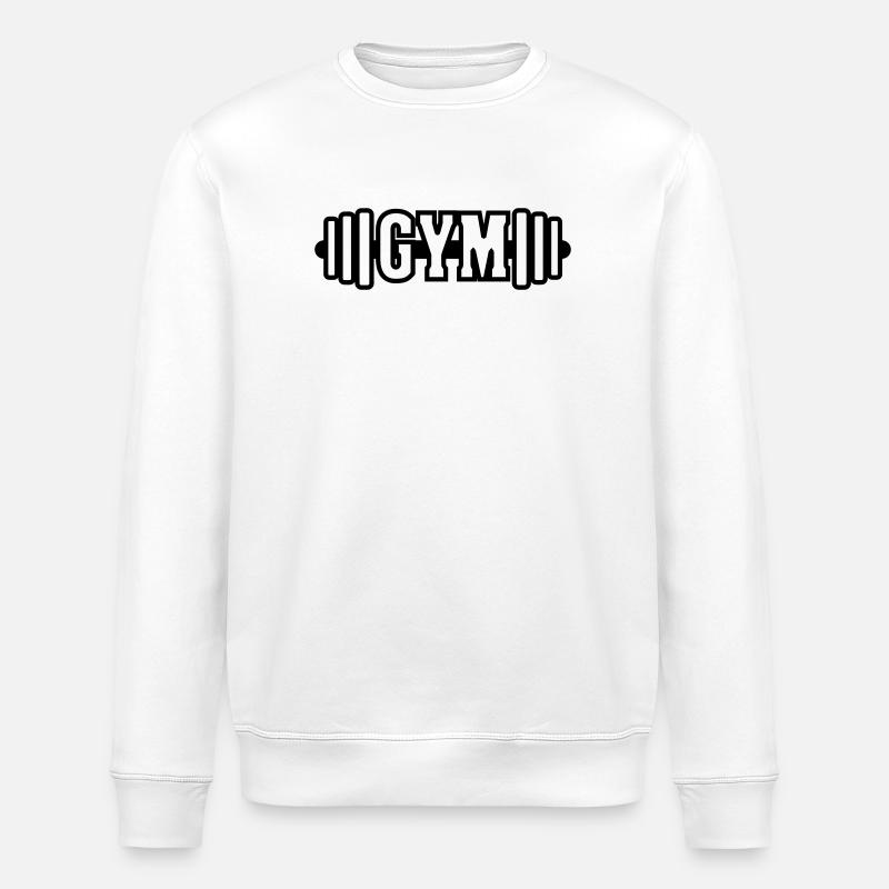 Gym Gym Emblem - Stanley/Stella Unisex Bio-Sweatshirt ROLLER - Weiß