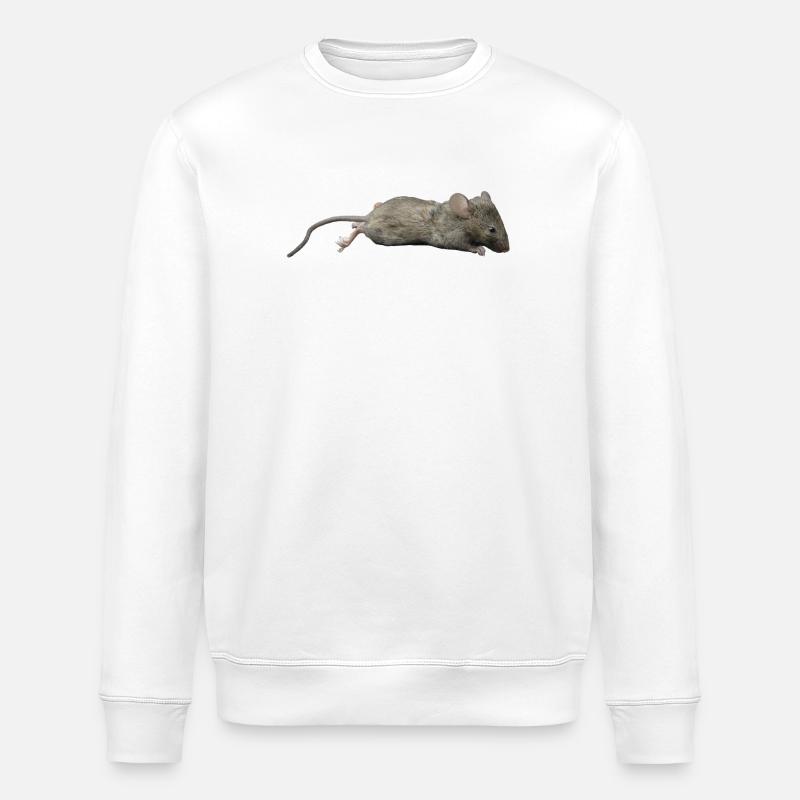 Mouse - Stanley/Stella ROLLER Unisex Organic Sweatshirt - white