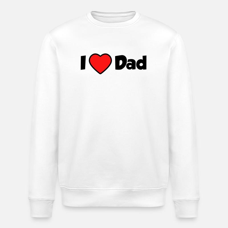 I love Dad - Stanley/Stella Unisex Bio-Sweatshirt ROLLER - Weiß