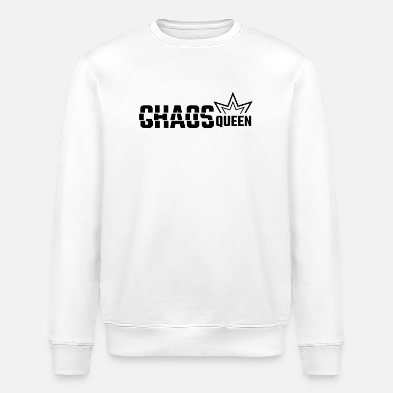 CHAOS QUEEN - Stanley/Stella Unisex Bio-Sweatshirt ROLLER - Weiß