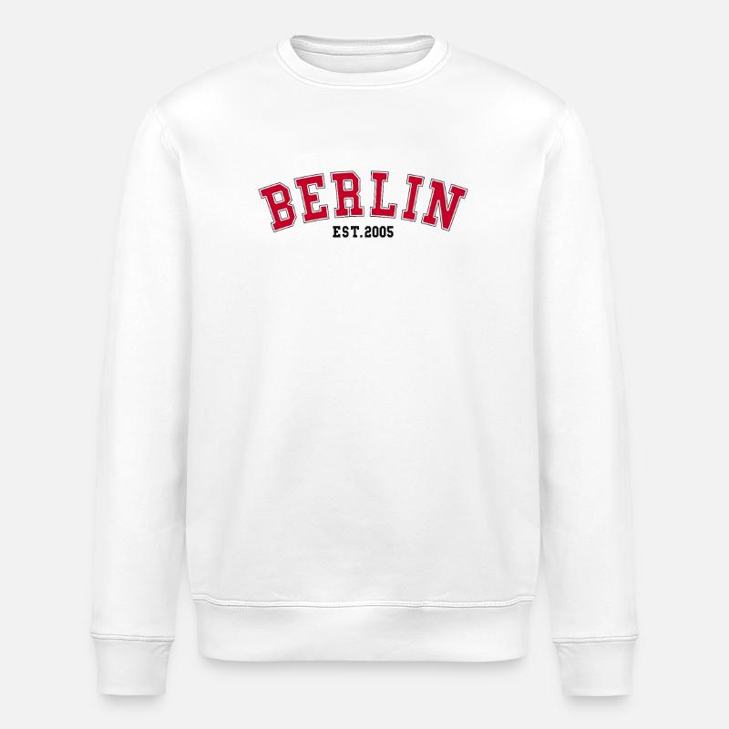 Berlin_Est_2005 - Stanley/Stella ROLLER Unisex Organic Sweatshirt - white
