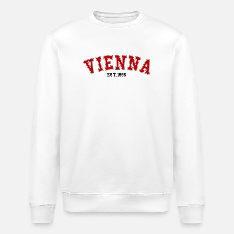 Vienna_Est_1995 - Stanley/Stella ROLLER Unisex Organic Sweatshirt - white