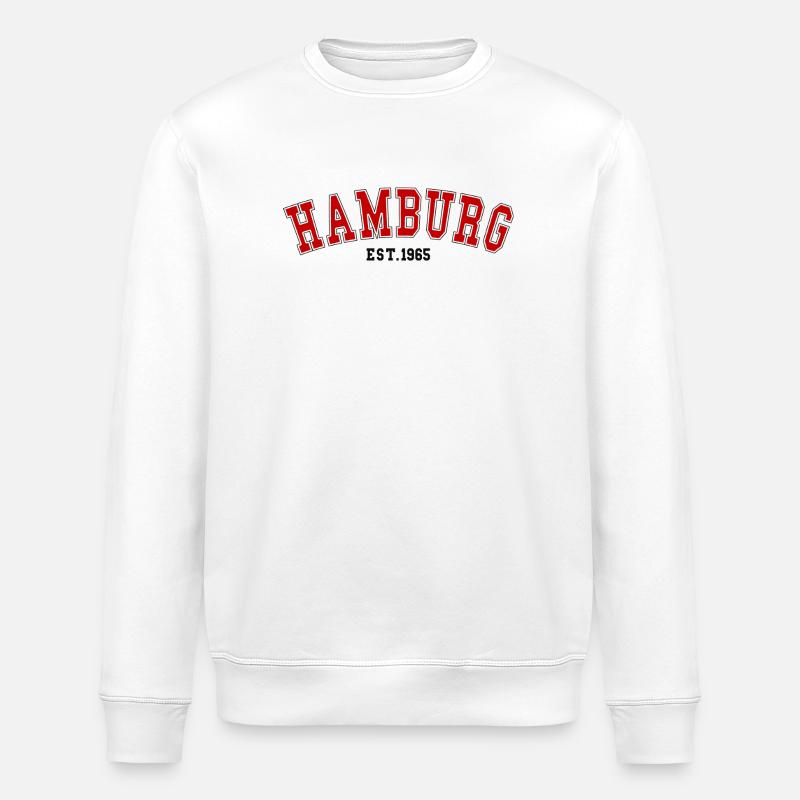 Hamburg_Est_1965 - Stanley/Stella Unisex Bio-Sweatshirt ROLLER - Weiß