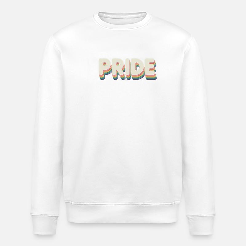 Pride - Cool Queer Logo - Stanley/Stella Unisex Bio-Sweatshirt ROLLER - Weiß