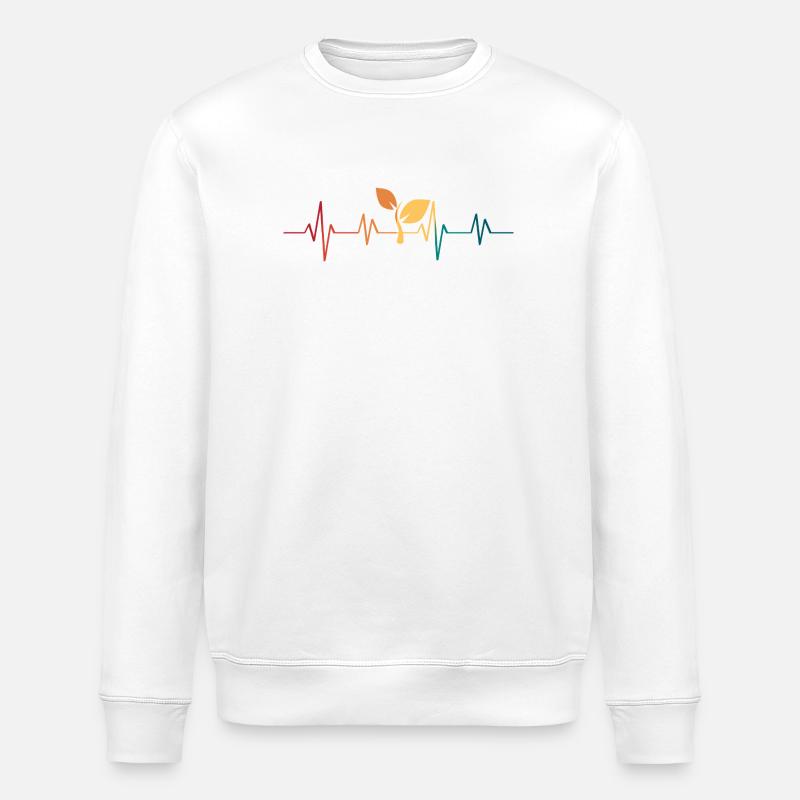 Herzschlag gepflanzt - Stanley/Stella Unisex Bio-Sweatshirt ROLLER - Weiß