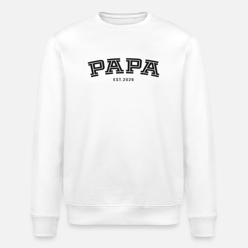 Papa Est. 2026 - Sweat bio ROLLER Stanley/Stella Unisexe - blanc