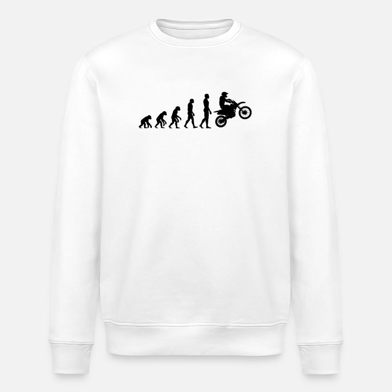 EVOLUTION ZUM MOTOCROSS HELDEN! JUMP-ACTION - Stanley/Stella Unisex Bio-Sweatshirt ROLLER - Weiß