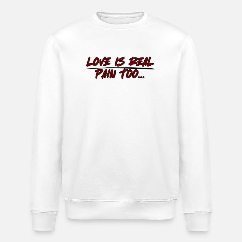 love is real - Stanley/Stella Unisex Bio-Sweatshirt ROLLER - Weiß