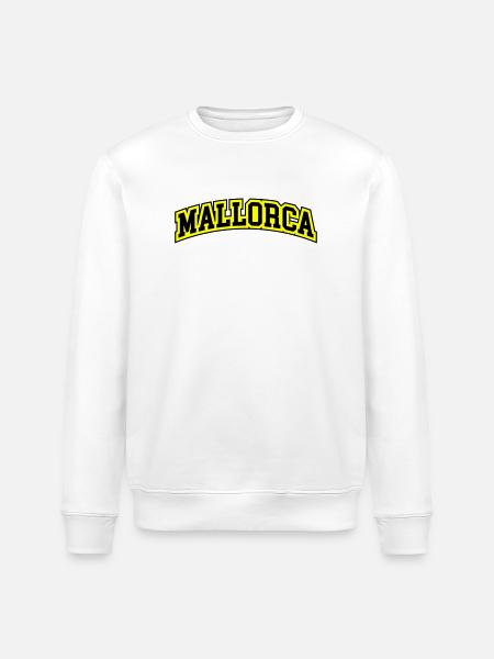 Mallorca lettering - Stanley/Stella ROLLER Unisex Organic Sweatshirt - white