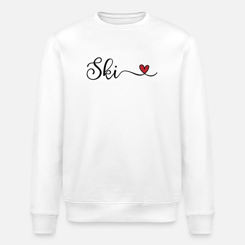 Ski avec le cœur - Sweat bio ROLLER Stanley/Stella Unisexe - blanc