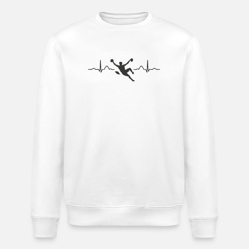 Boulderer Herzschlag Boulder Bouldern - Stanley/Stella Unisex Bio-Sweatshirt ROLLER - Weiß