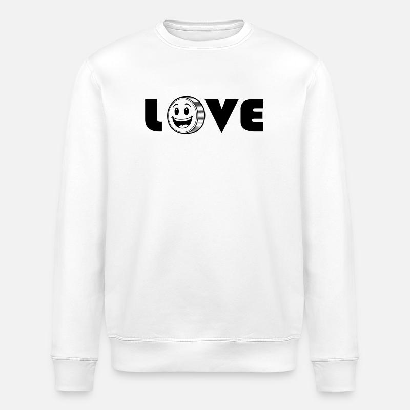 love love - Stanley/Stella ROLLER Unisex Organic Sweatshirt - white