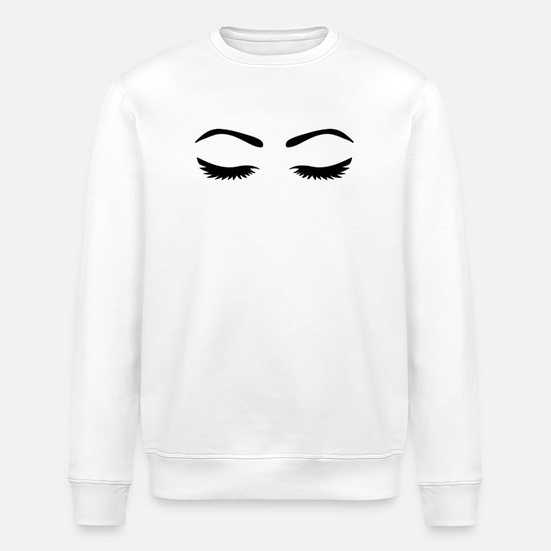 Eyelashes - Stanley/Stella ROLLER Unisex Organic Sweatshirt - white