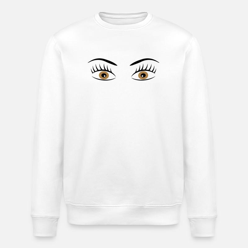 2541614 15414855 yeux - Sweat bio ROLLER Stanley/Stella Unisexe - blanc