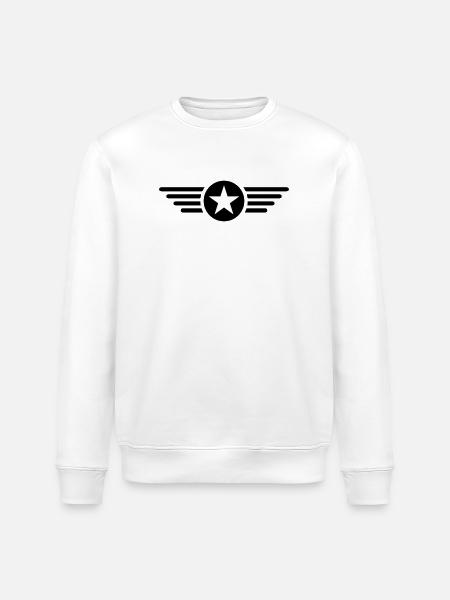 I'm a star with wings - Stanley/Stella ROLLER Unisex Organic Sweatshirt - white
