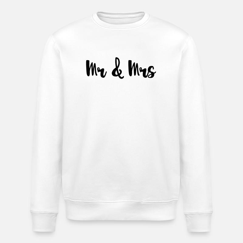 Mr & Mrs Design pour les mariages - Sweat bio ROLLER Stanley/Stella Unisexe - blanc