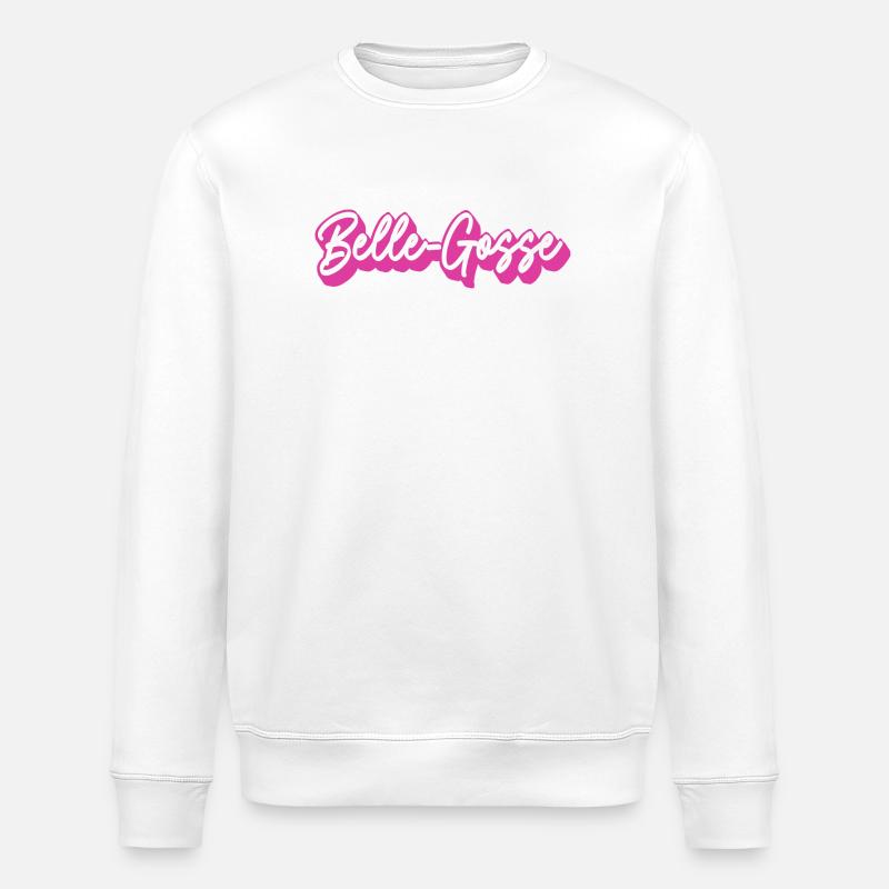 Beautiful Kid Script Pink - Stanley/Stella ROLLER Unisex Organic Sweatshirt - white