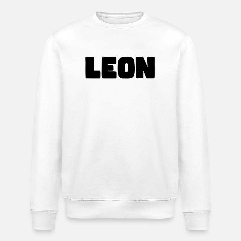 Leon Name - Stanley/Stella Unisex Bio-Sweatshirt ROLLER - Weiß
