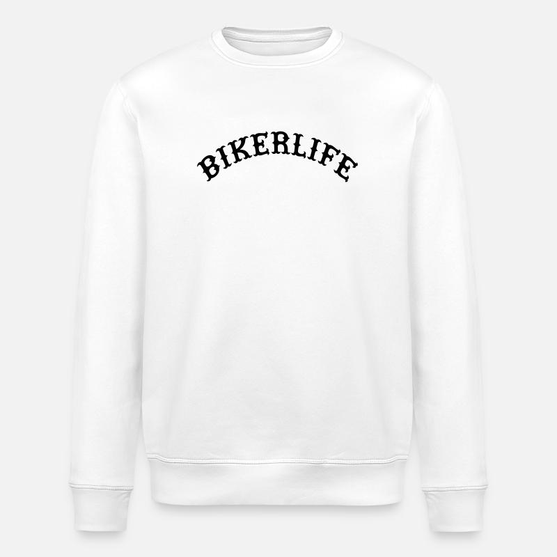 Bikerlife - Stanley/Stella Unisex Bio-Sweatshirt ROLLER - Weiß