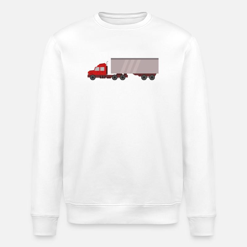 Container-LKW - Stanley/Stella Unisex Bio-Sweatshirt ROLLER - Weiß