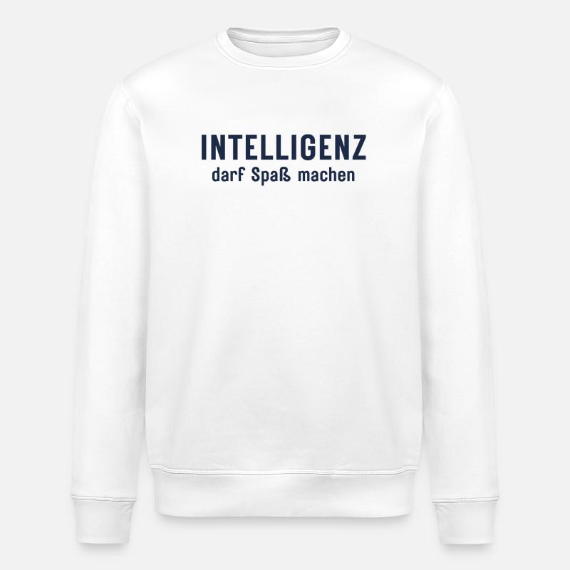 L’intelligence peut être amusante Conception d’affirmations - Sweat bio ROLLER Stanley/Stella Unisexe - blanc