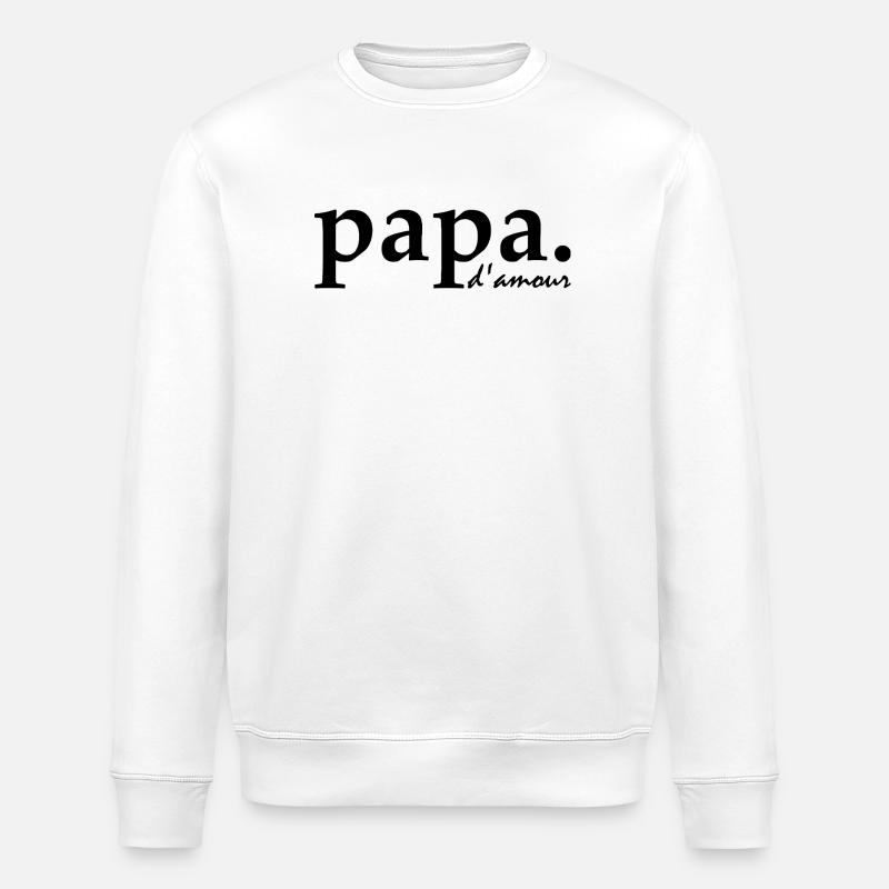 Papa der Liebe - Stanley/Stella Unisex Bio-Sweatshirt ROLLER - Weiß
