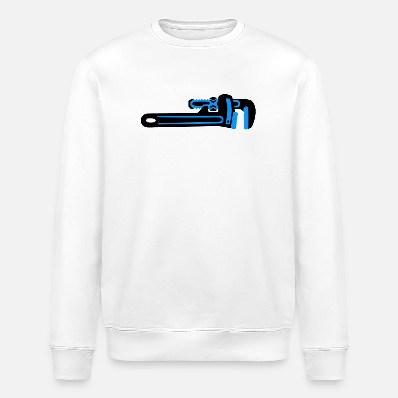 Rohrzange Werkzeug Klempner - Stanley/Stella Unisex Bio-Sweatshirt ROLLER - Weiß