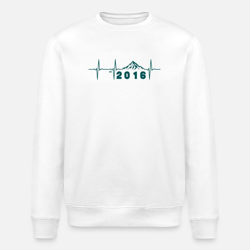 Sunset Retro 10-jähriges Jubiläum 2016 - Stanley/Stella Unisex Bio-Sweatshirt ROLLER - Weiß