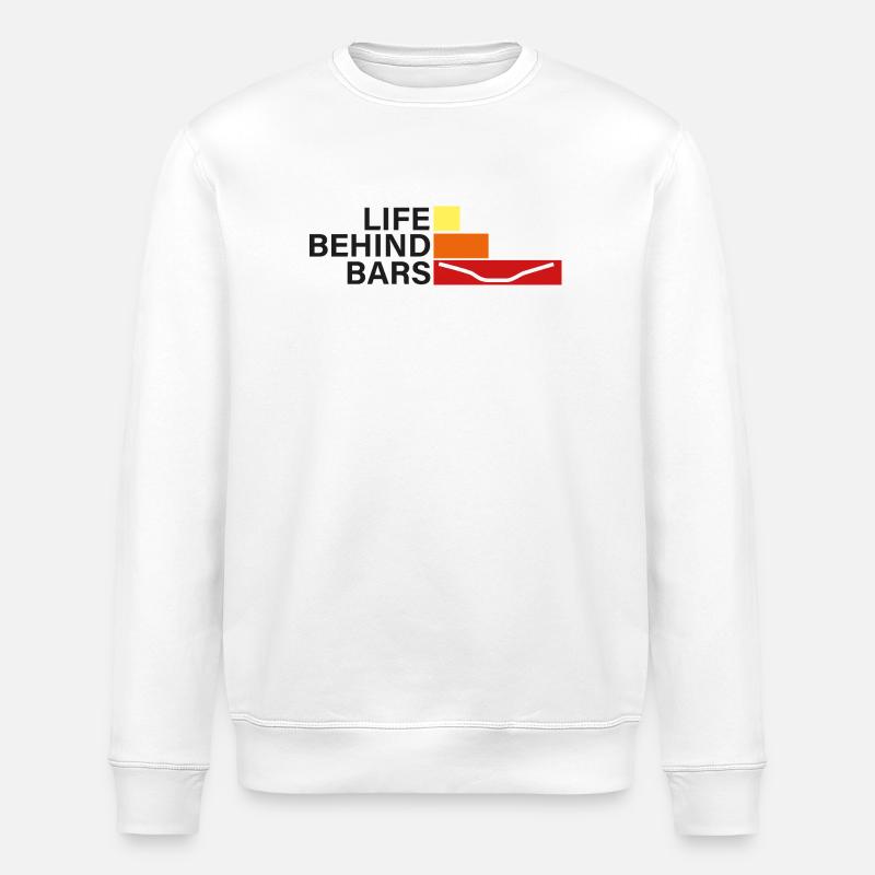 LEBEN HINTER GITTERN Leben hinter Hanteln - Stanley/Stella Unisex Bio-Sweatshirt ROLLER - Weiß