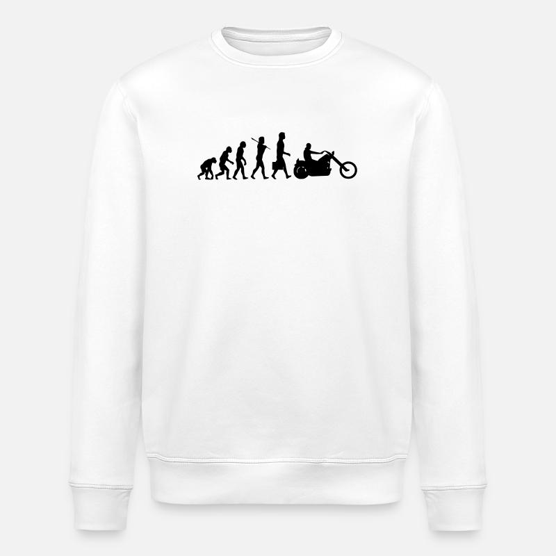 evolution_chopper - Stanley/Stella Unisex Bio-Sweatshirt ROLLER - Weiß