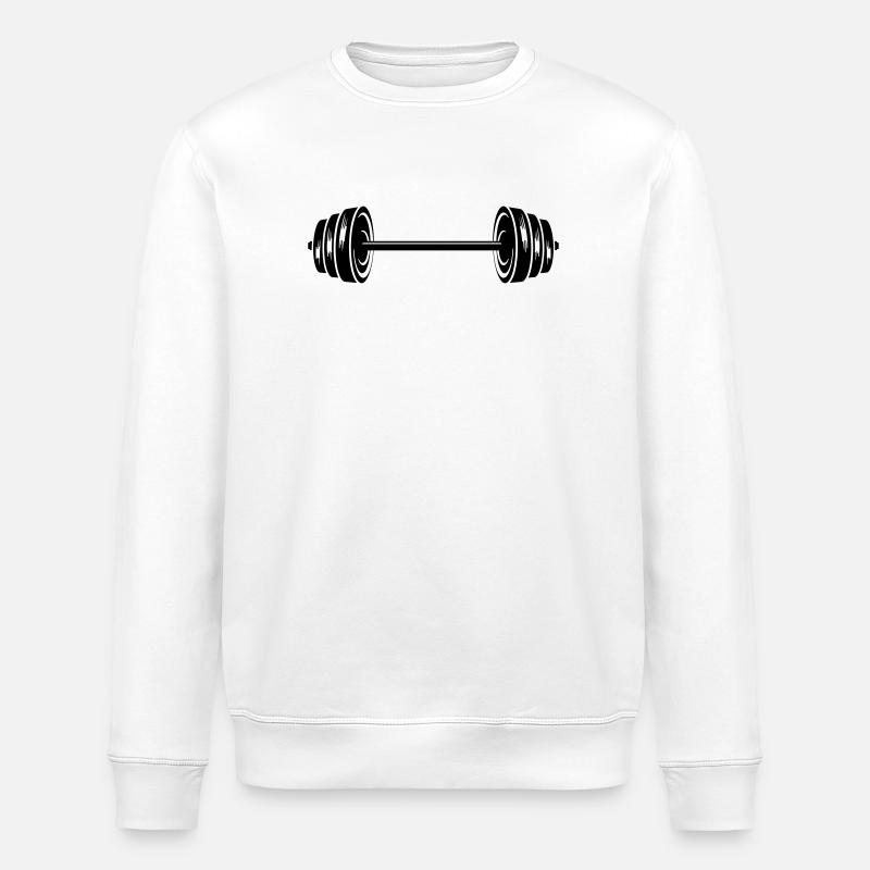 Gewichte Hanteln Scheiben Hantel - Stanley/Stella Unisex Bio-Sweatshirt ROLLER - Weiß