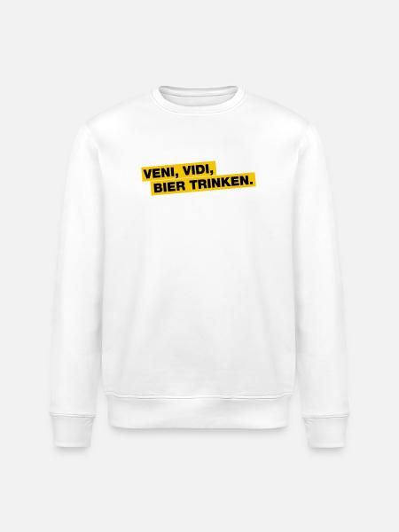 Veni, Vidi, Bier trinken - Stanley/Stella Unisex Bio-Sweatshirt ROLLER - Weiß