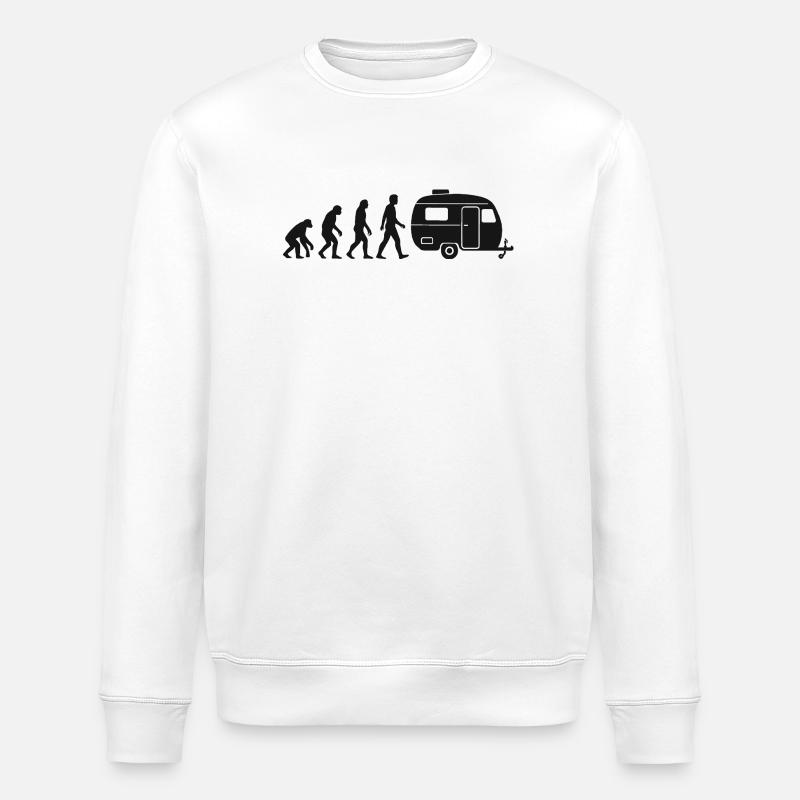 Evolution Wohnwagen Camper - Stanley/Stella Unisex Bio-Sweatshirt ROLLER - Weiß