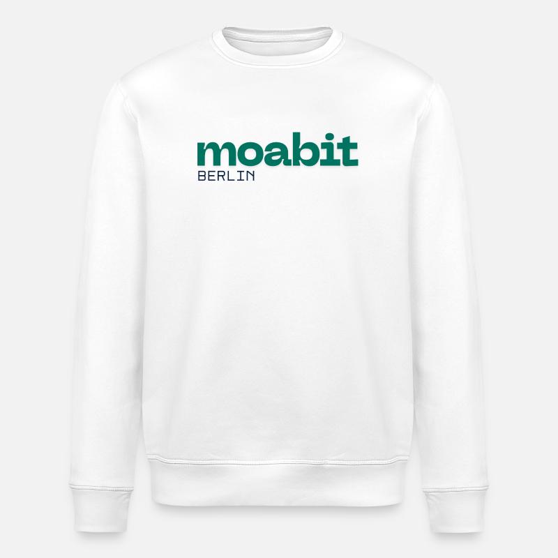 Moabit Berlin Nice simple design - Stanley/Stella ROLLER Unisex Organic Sweatshirt - white