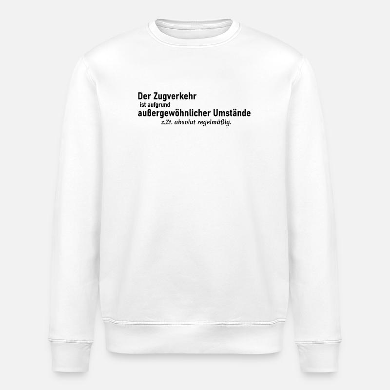 Zugverkehr_regelmaessig - Stanley/Stella Unisex Bio-Sweatshirt ROLLER - Weiß