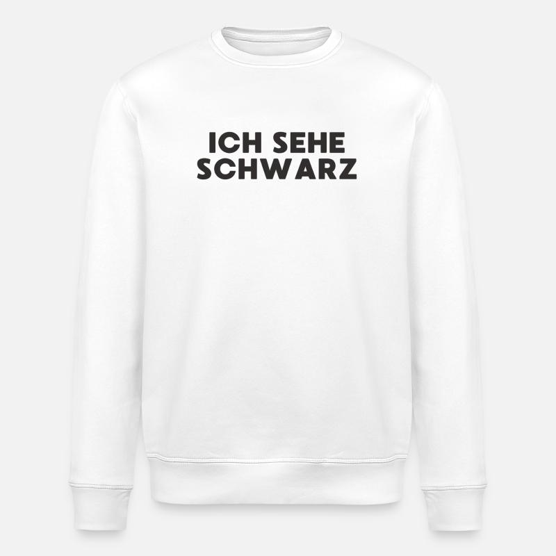 I See Black Black Edition - Stanley/Stella ROLLER Unisex Organic Sweatshirt - white
