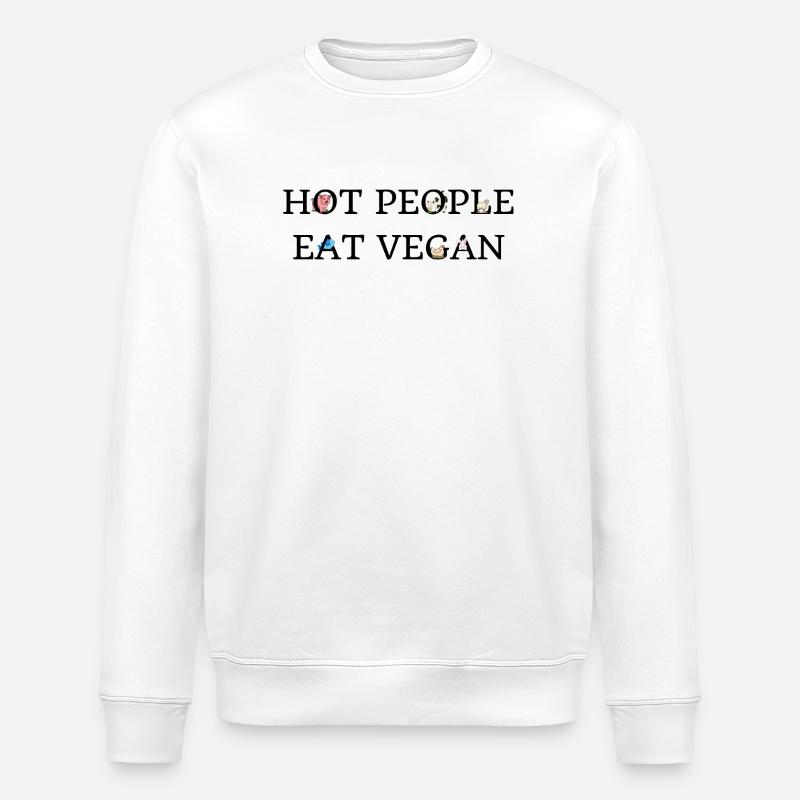 Hot people eat vegan - Stanley/Stella Unisex Bio-Sweatshirt ROLLER - Weiß