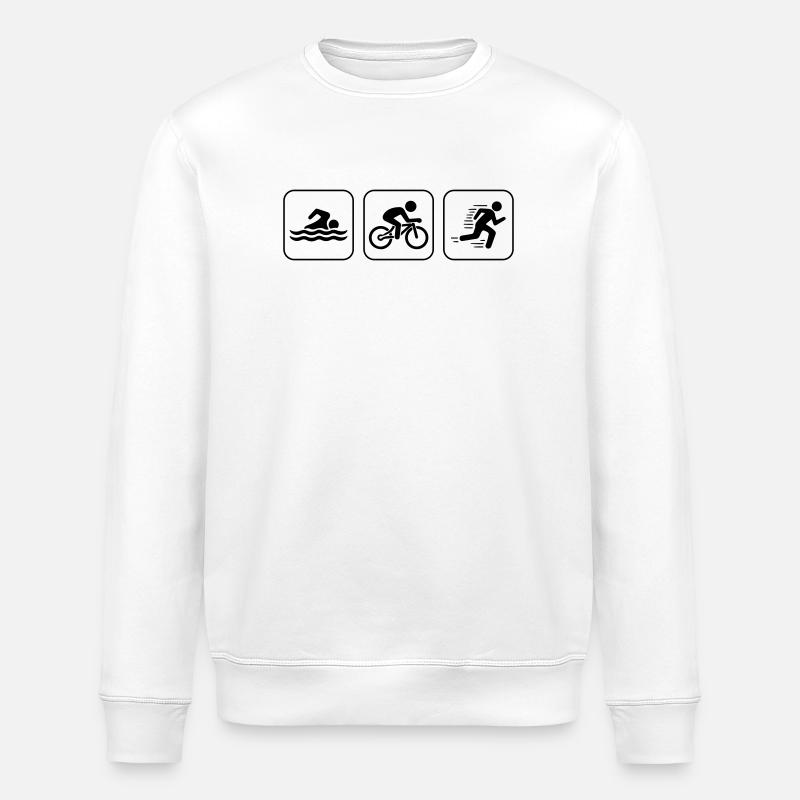 Icônes du triathlon Sport - Sweat bio ROLLER Stanley/Stella Unisexe - blanc