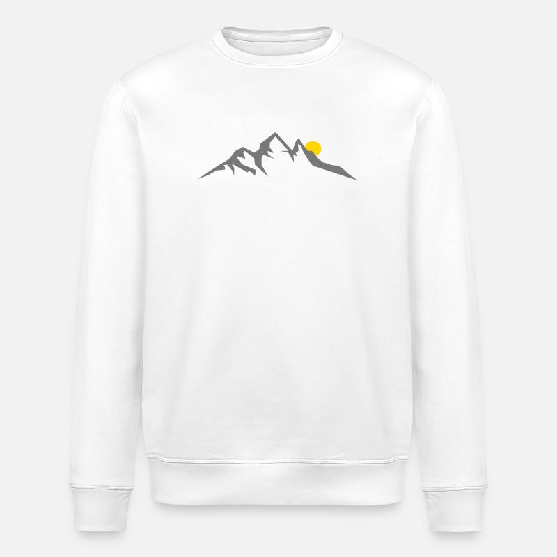 Mountain Nature Mountains - Stanley/Stella ROLLER Unisex Organic Sweatshirt - white