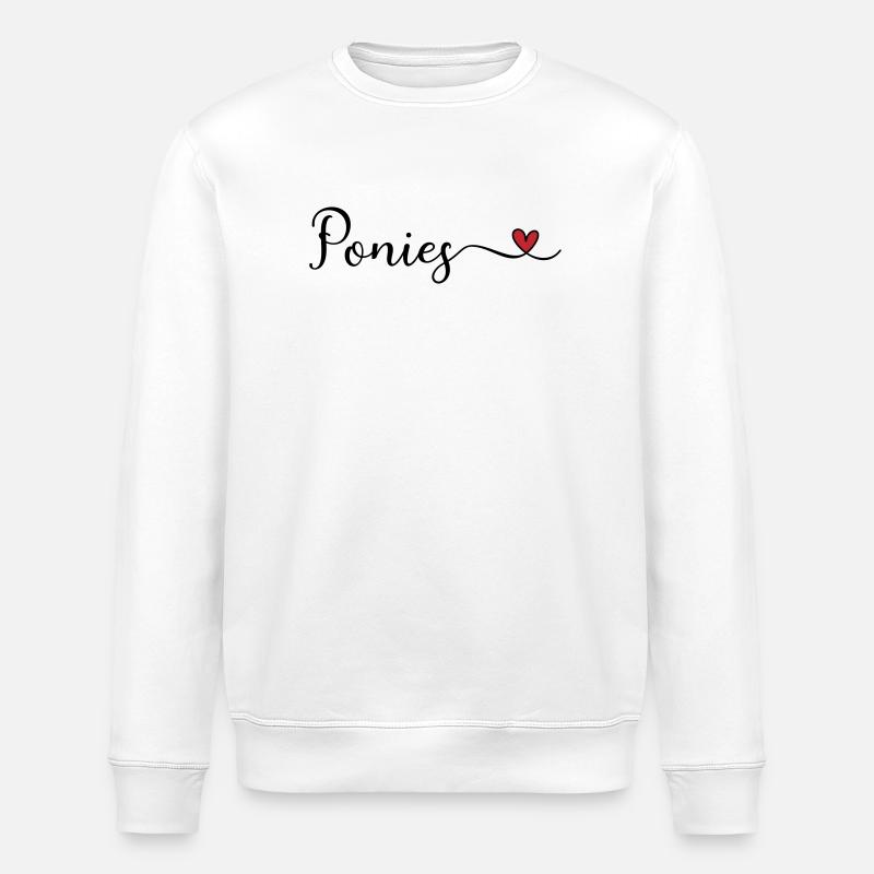 Ponies - Stanley/Stella Unisex Bio-Sweatshirt ROLLER - Weiß