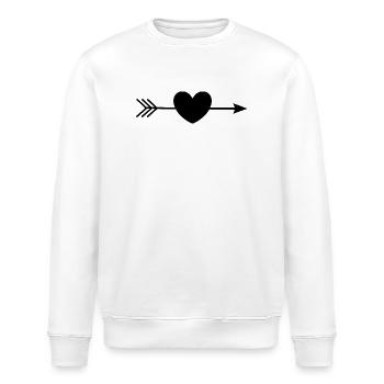 Schwarzes Herz Geschenk - Stanley/Stella Unisex Bio-Sweatshirt ROLLER - Weiß - Vorne - Nik (191cm)