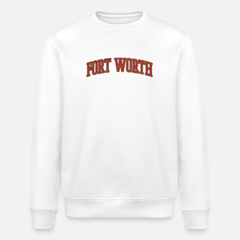 Fort Worth University Arch - Stanley/Stella ROLLER Unisex Organic Sweatshirt - white