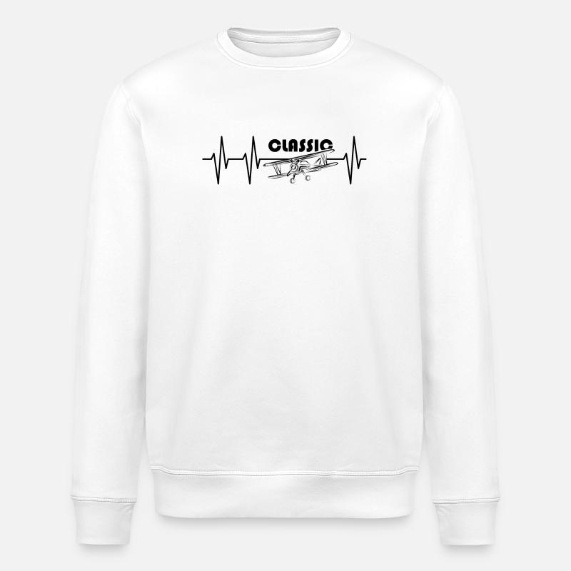impulsion aviation illustration avion volant icône - Sweat bio ROLLER Stanley/Stella Unisexe - blanc