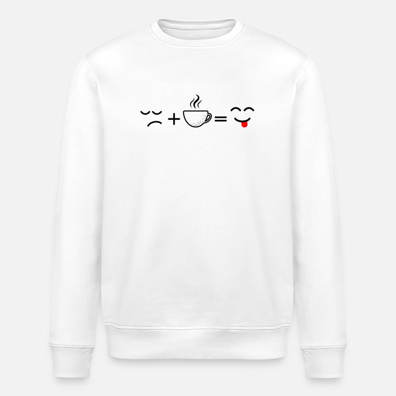 Red Crescent Emblem on Midnight Black - Stanley/Stella ROLLER Unisex Organic Sweatshirt - white