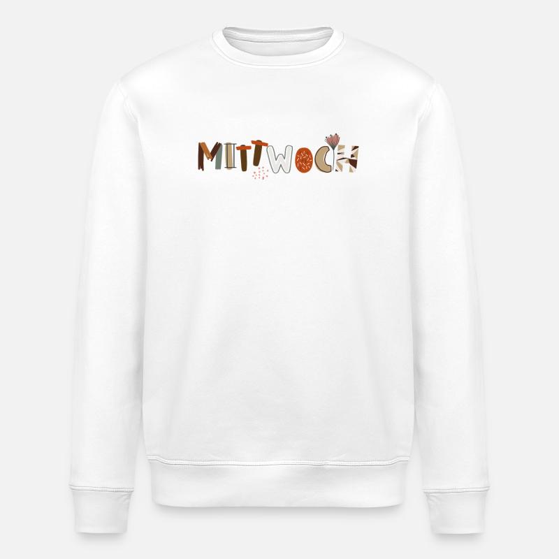 Mercredi en semaine - Sweat bio ROLLER Stanley/Stella Unisexe - blanc