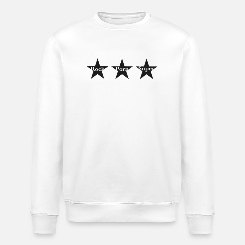Rock, Porn, Superstar - Stanley/Stella Unisex Bio-Sweatshirt ROLLER - Weiß