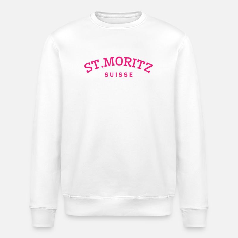 St. Moritz - Suisse - Switzerland - Swiss - Sweat bio ROLLER Stanley/Stella Unisexe - blanc