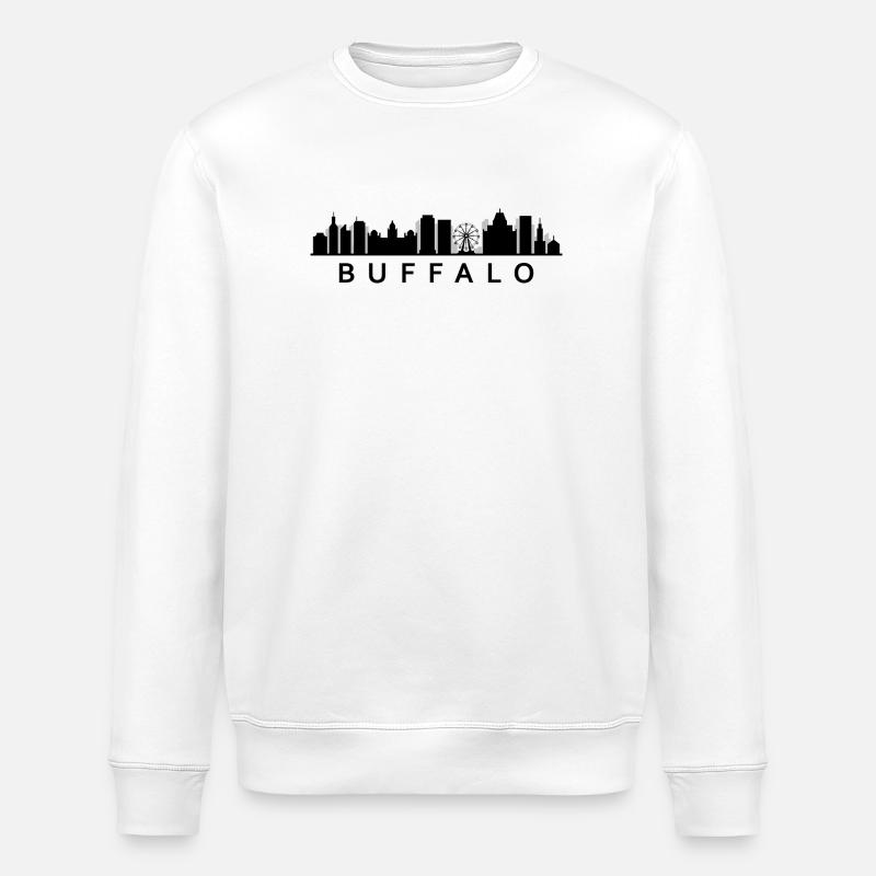 Skyline Buffalo - Stanley/Stella Unisex Bio-Sweatshirt ROLLER - Weiß